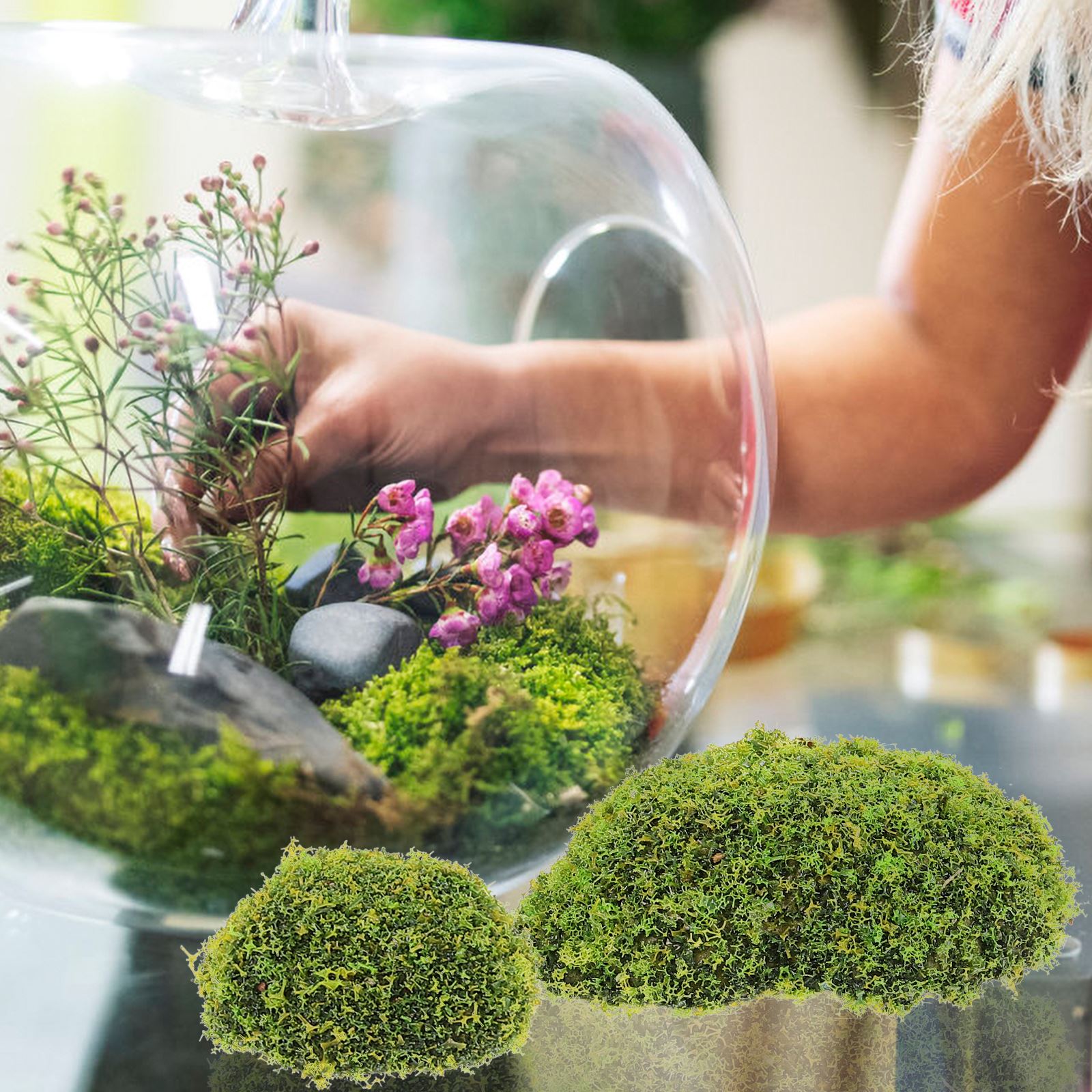 12 Buah Batu Lumut Buatan Batu - Sphagnum Moss Dry ulasan dan harga